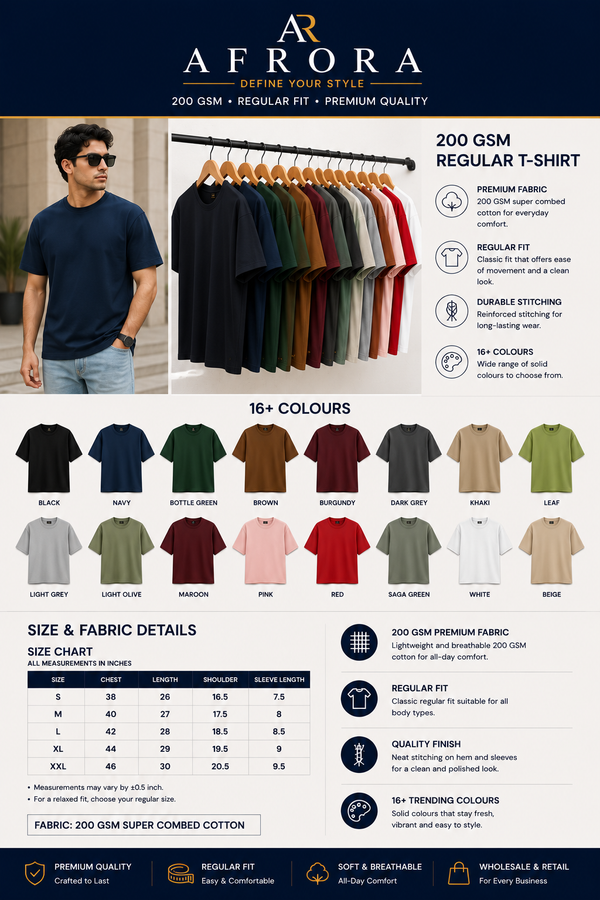 200 GSM REGULAR T-SHIRT