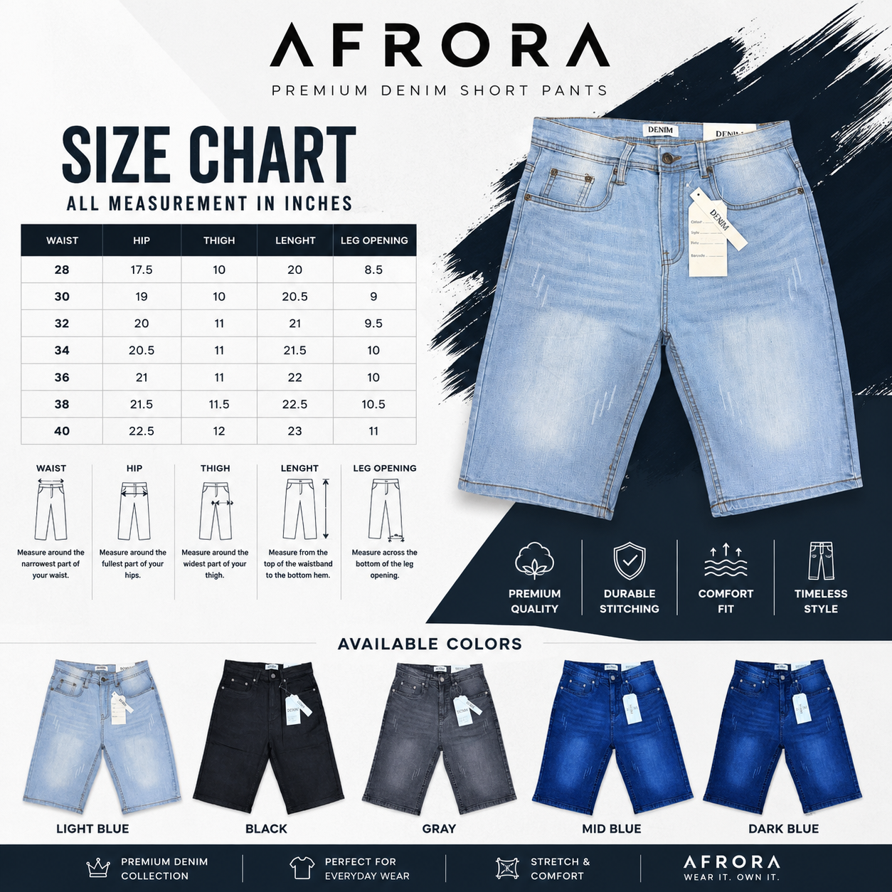PREMIUM DENIM SHORT PANTS