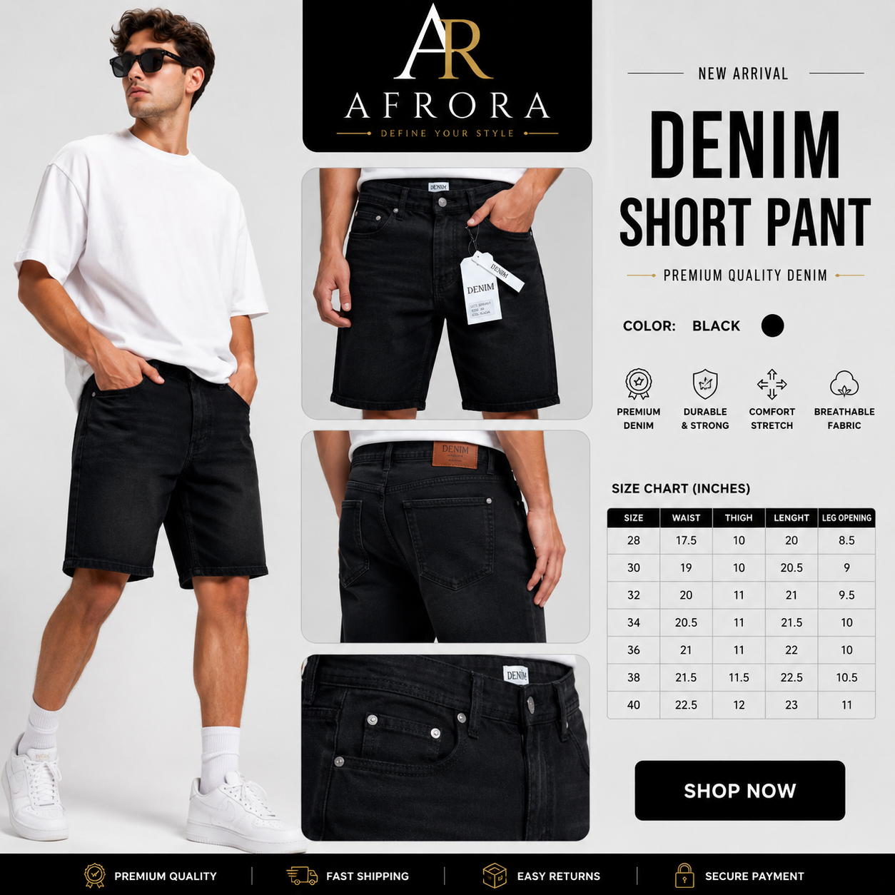 PREMIUM DENIM SHORT PANTS