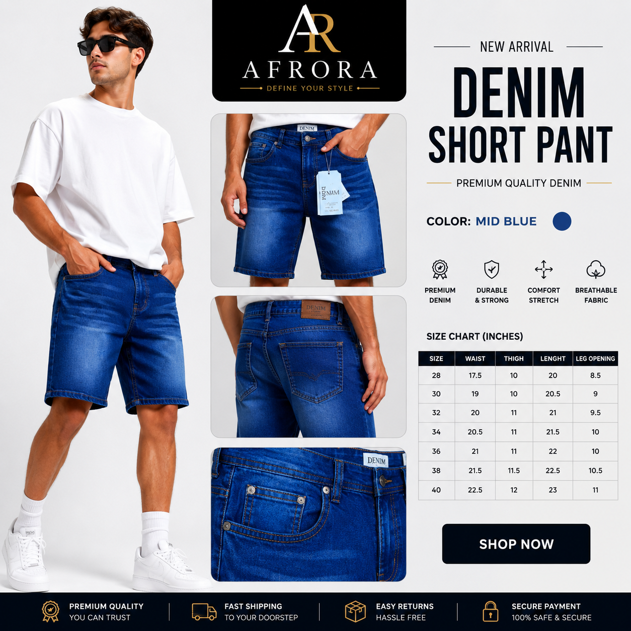 PREMIUM DENIM SHORT PANTS