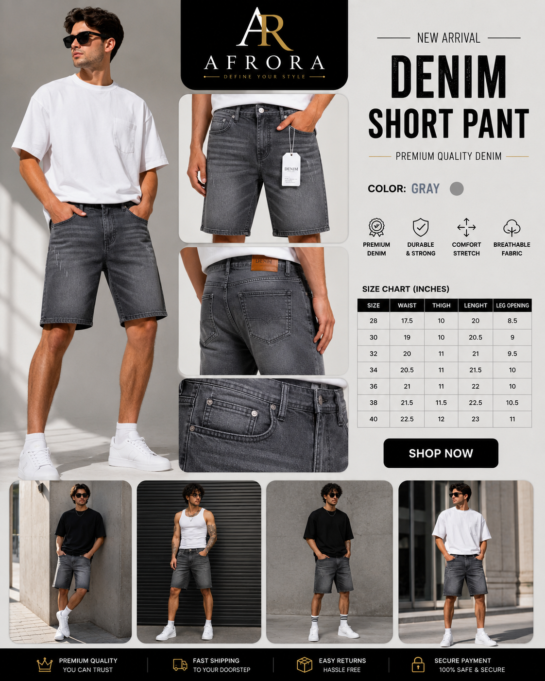 PREMIUM DENIM SHORT PANTS